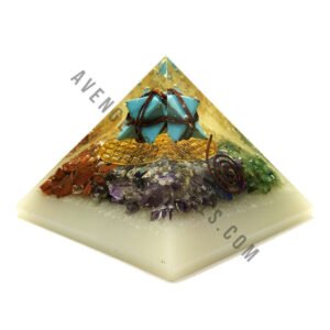 Seven Chakra Turquoise Merkaba Orgonite Pyramid