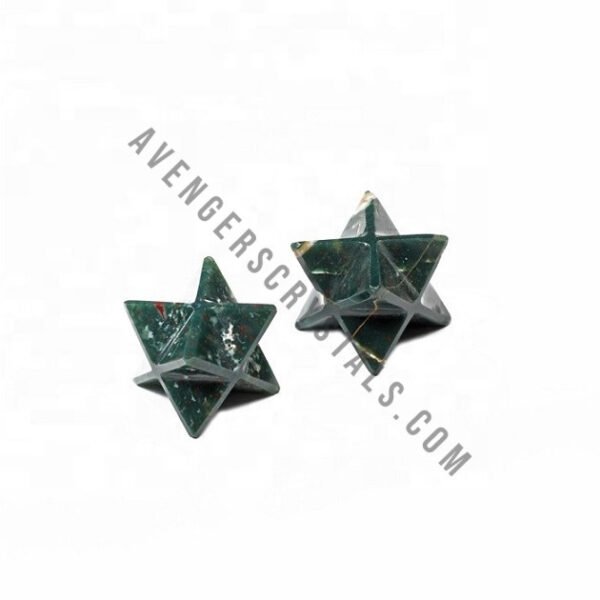 Indian Blood Stone Crystal Small Merkaba Stars