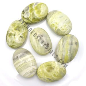 Serpentine Large Crystal Palm Stones