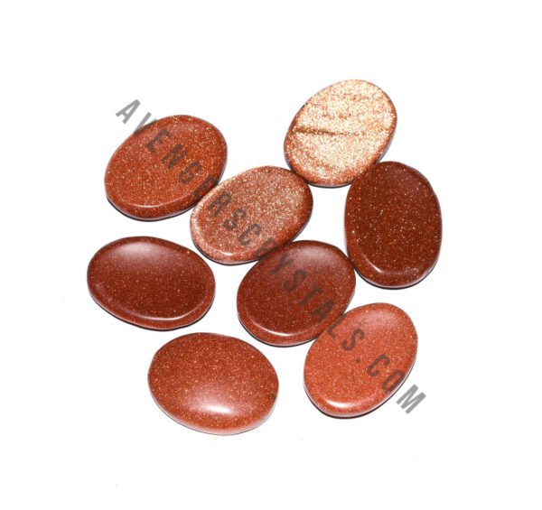 Red Gold Stone Crystal Worry Stones