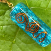Turquoise Orgonite Pipe Pendant