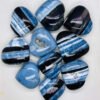 Blue Opal Crystal Puffy Hearts
