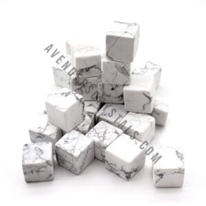 White Hawlite Small Crystal Cube