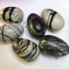Black Web Jasper Crystal Yoni Egg