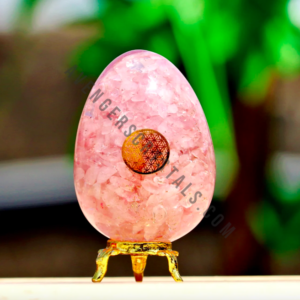 Rose Quartz Flower of Life Orgonite Yoni Egg