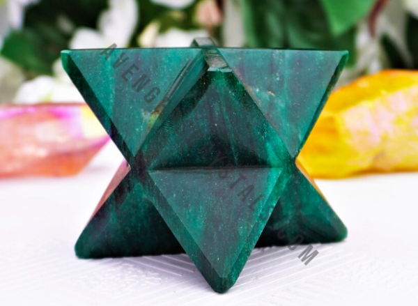 Green Mica Crystal Merkaba Star