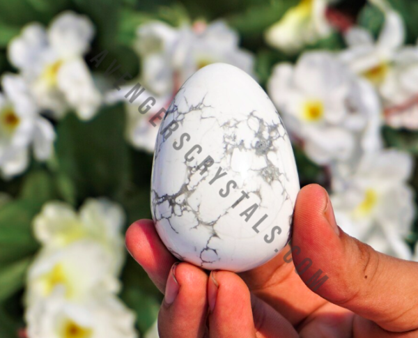 White Hawlite Gemstone Yoni Eggs