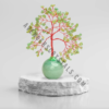 Green Aventurine Gemstone Chips Tree with Green Aventurine Ball Base