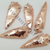 Copper Rimmed Small Arrowhead Pendant