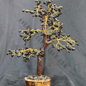 Black Obsidian Crystals Chips Tree