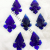 Blue Glass Cross Shape Arrowheads