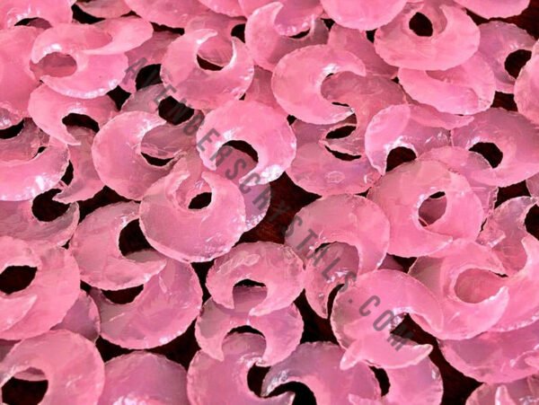 Rose Quartz Crescent Moon Arrowheads