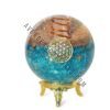 Turquoise Flower of Life Orgonite Sphere