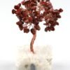 Red Jasper Gemstone Chips Tree With Agate Cluster Base