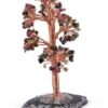 Multi Tourmaline Gemstone Chips Tree with Agate Slice Coaster BAse